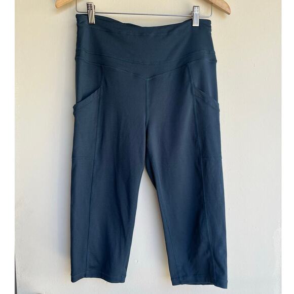 Free People FP Movement Stay Centered Capri Yoga Leggings Deep Dive Sz L $78 - Picture 5 of 15